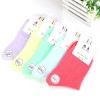 糖果色中筒纯棉女士袜子