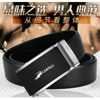 鳄鱼男士皮带真皮自动扣青年商务中年轻人头层牛皮纯简约潮裤腰带