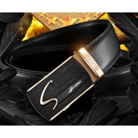 卡帝乐鳄鱼男士皮带自动扣潮真皮裤带商务休闲中青年韩版牛皮腰带