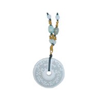 龍紋能量項鏈(霧白)      N1126-2 龍紋能量項鏈(霧黑)