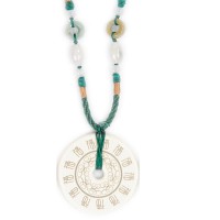 N1153-3 福氣圓滿能量項鏈(霧檸檬黃)