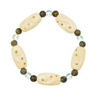 招財浪紋描金手鏈