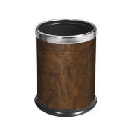 包黃褐色人造皮垃圾桶