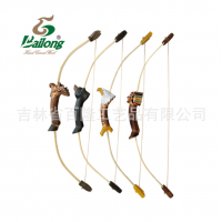 厂家定制木质儿童玩具动物头仿真弓箭吸盘无杀伤景区热卖弓箭套装