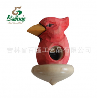 厂家直销儿童玩具木雕陀螺纯手工雕刻动物形象陀螺景区庙会纪念品