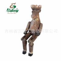 厂家直销手工木雕工艺装饰品动物造型摆件纪念品礼品木雕动物吊腿