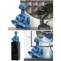 玻璃钢抽象人物雕像雕塑摆件北欧样板房